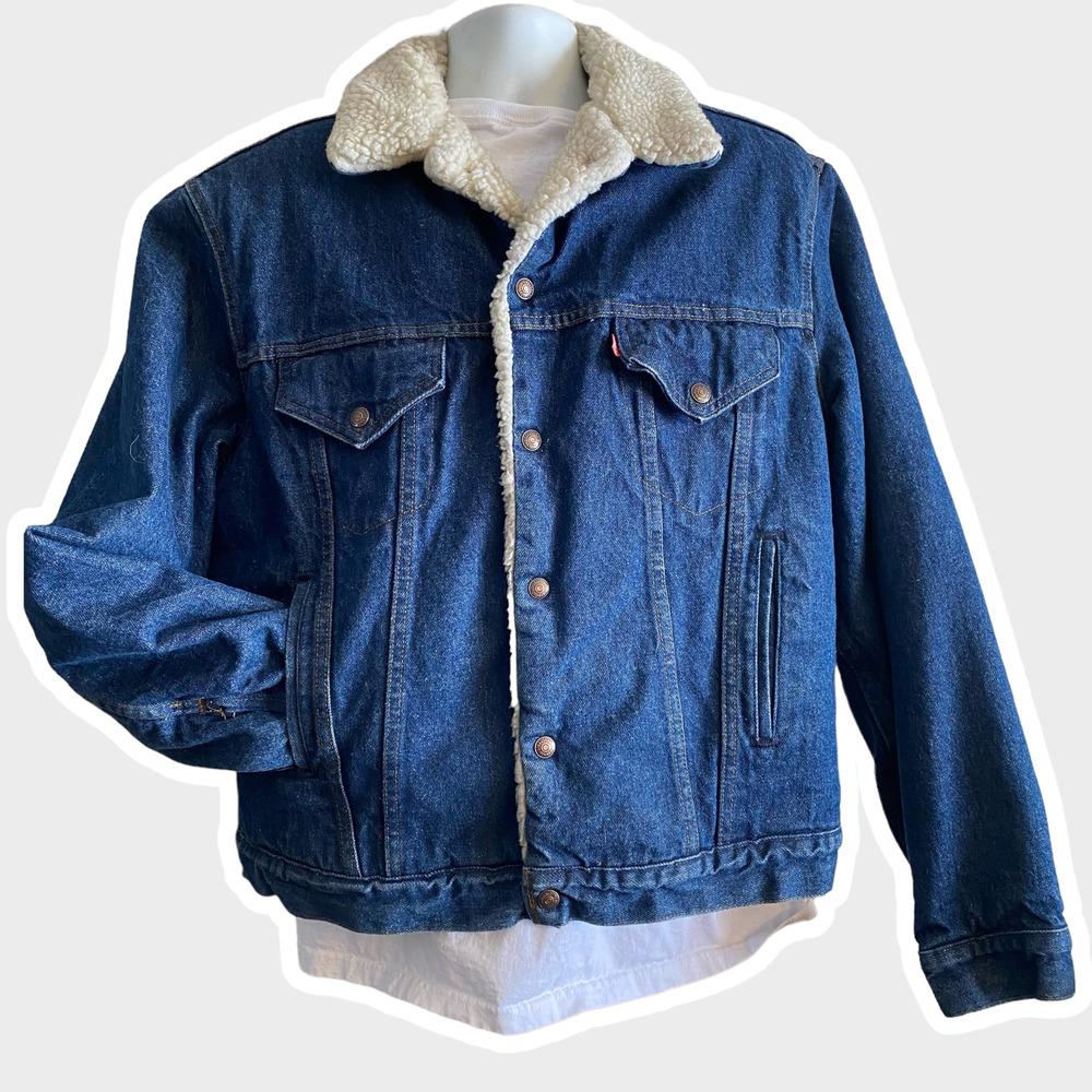 Vintage Men's Levis Sherpa Lined Denim Jacket 44L